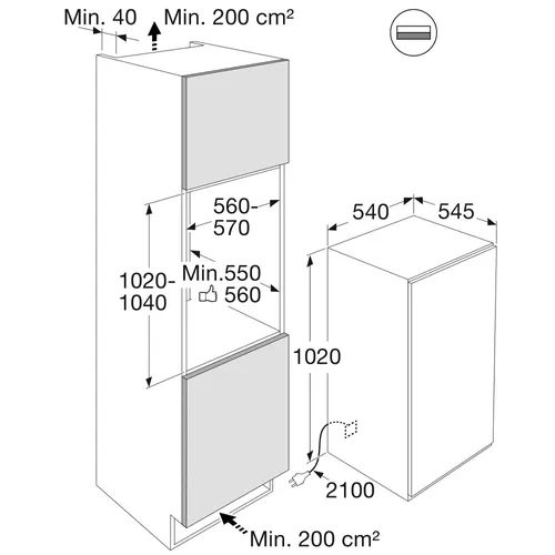 ETNA KKD7102T inbouw koeler - Afbeelding 2