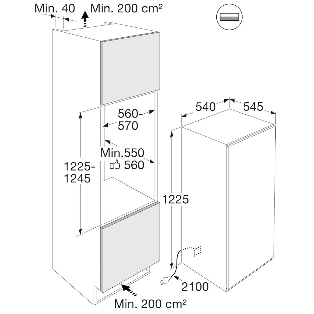 ETNA KKD7122T inbouw koeler - Afbeelding 2