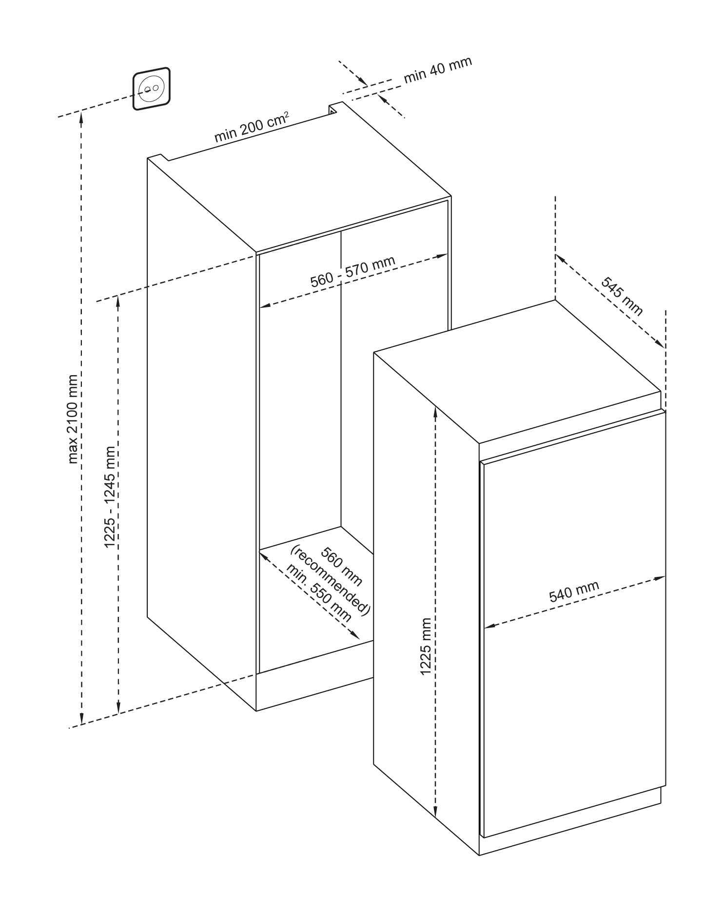 Everglades EVBI6021 inbouw koeler - Afbeelding 2